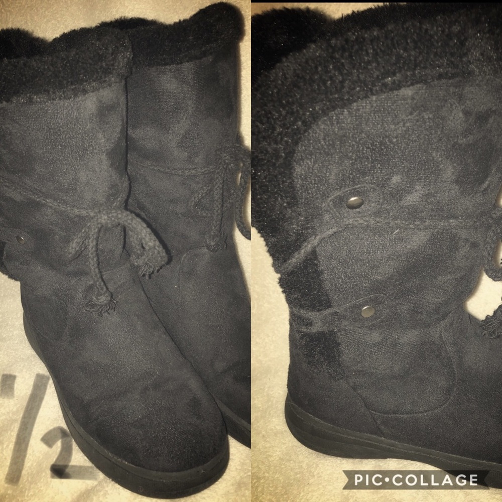 Woman’s snow boots.